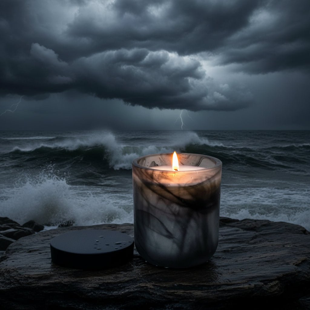 Perfect Storm | Candle 10oz | Frosted Black Swirl
